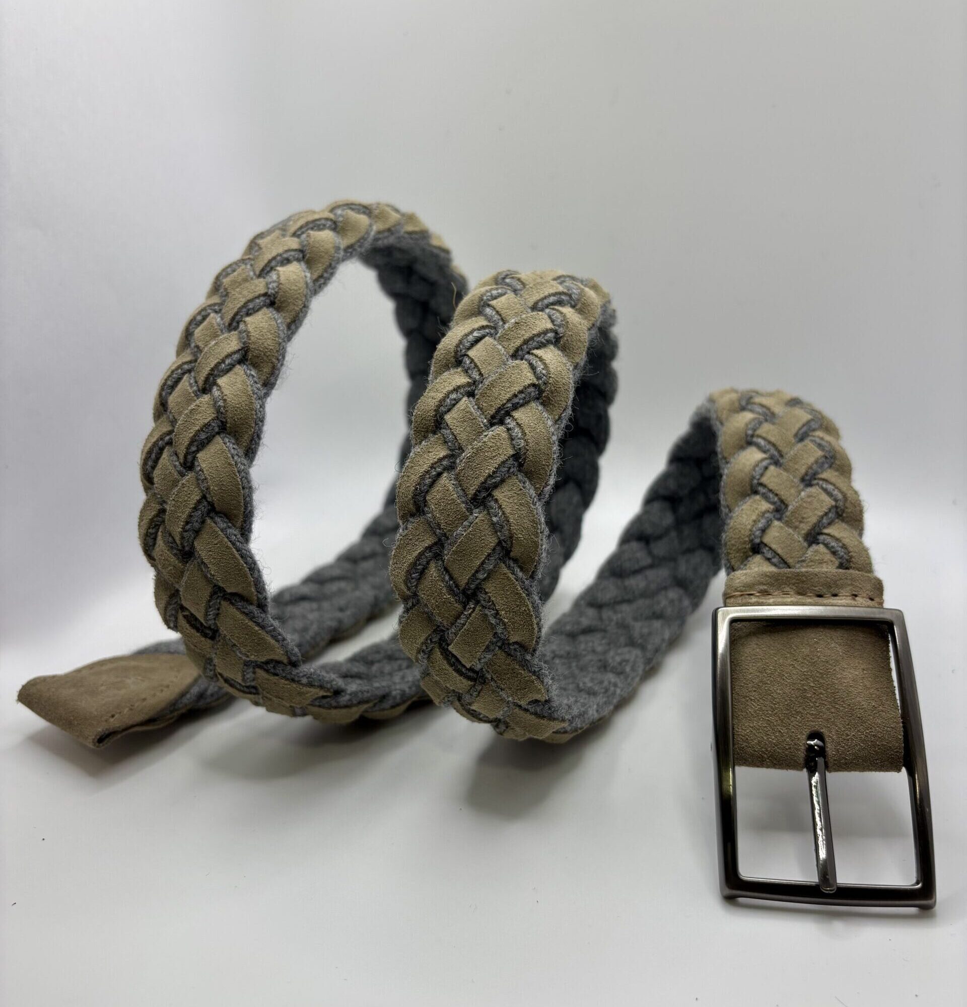 - Cintura in treccia Camoscio e Lana "Doubleface" - 4 varianti colore
