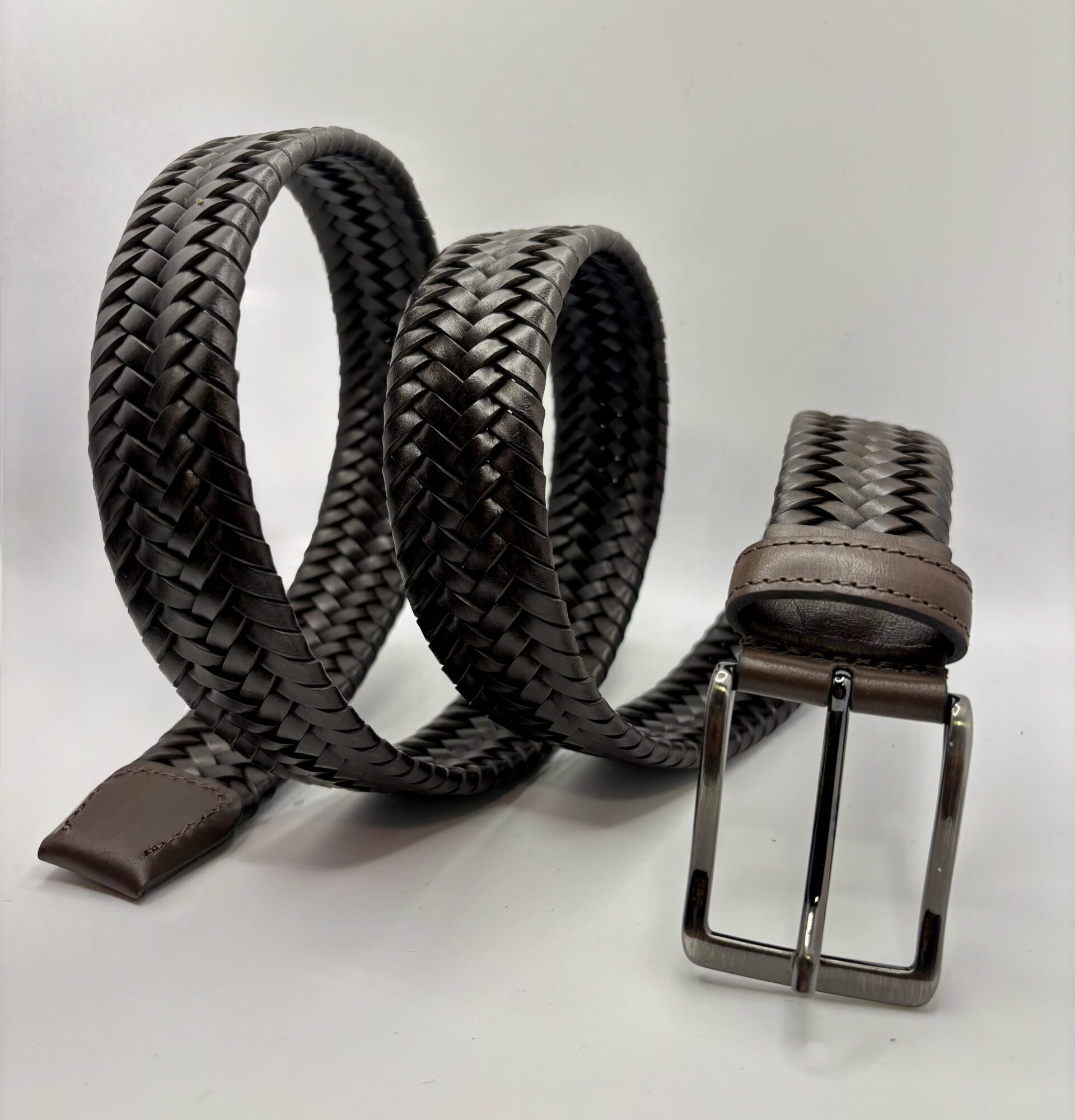 - Cintura in treccia di Pelle elastica - 3 varianti colore