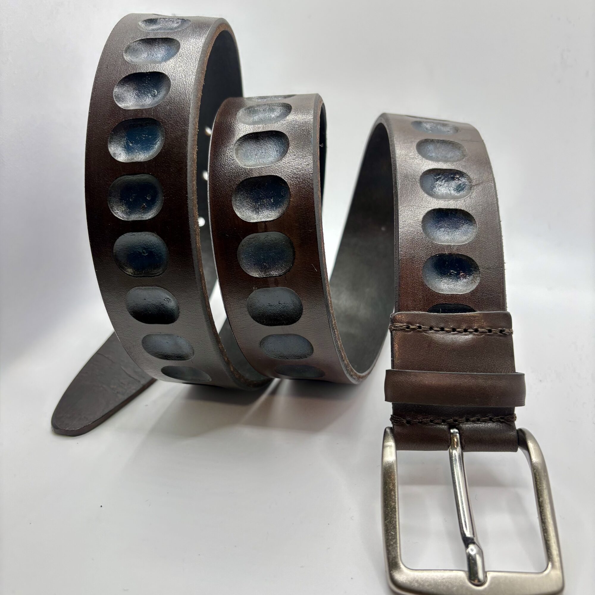 Cintura in vero Cuoio "Ombre Ovali"