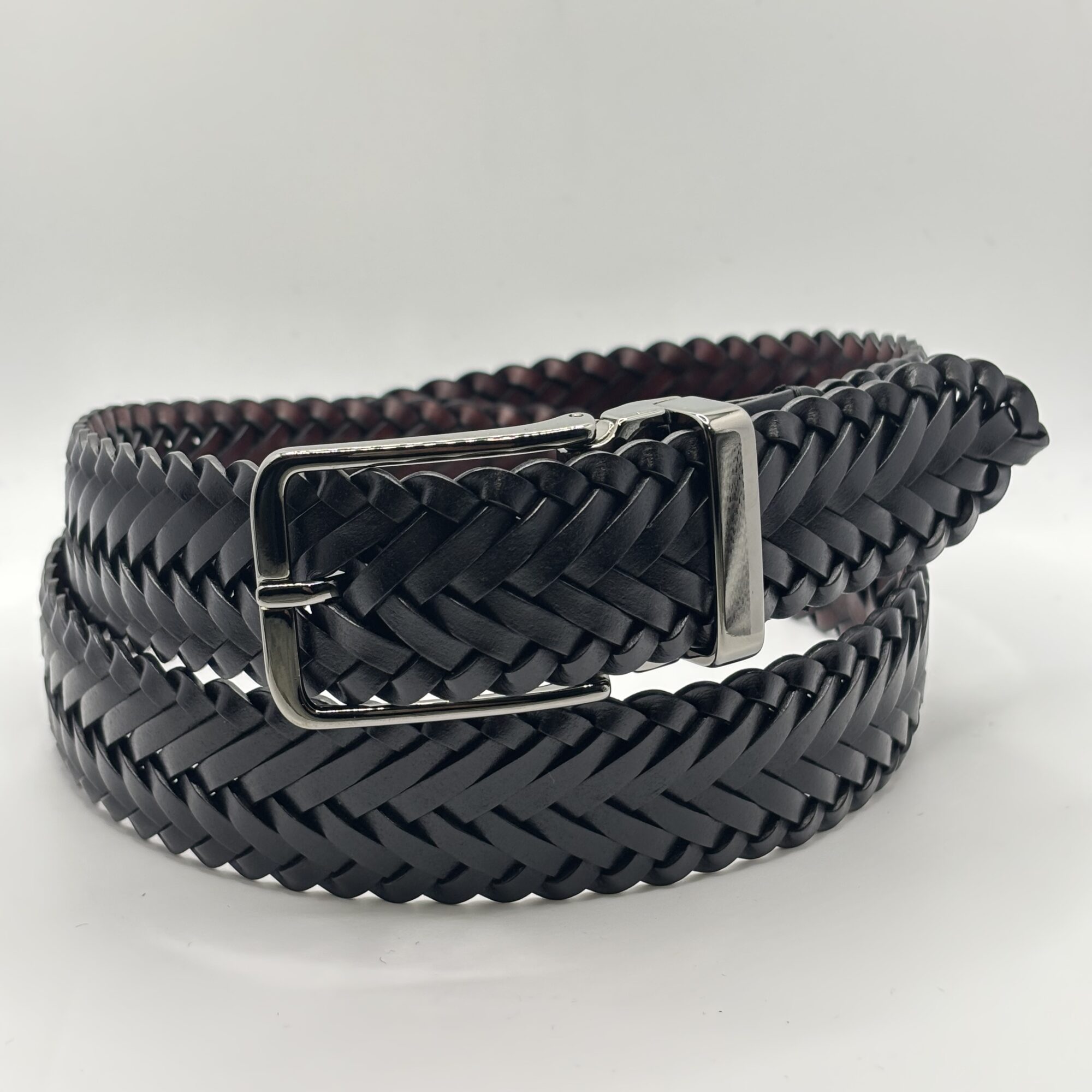 Cintura in vero Cuoio intrecciata a Mano Doubleface